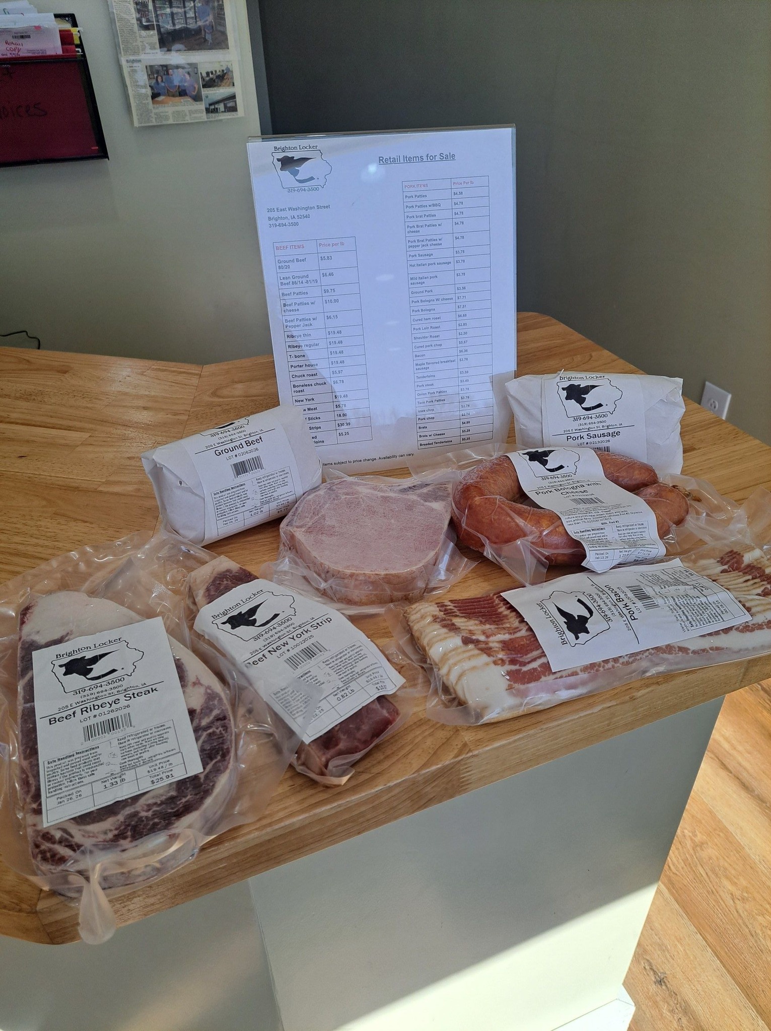 Fresh cuts available at the counter